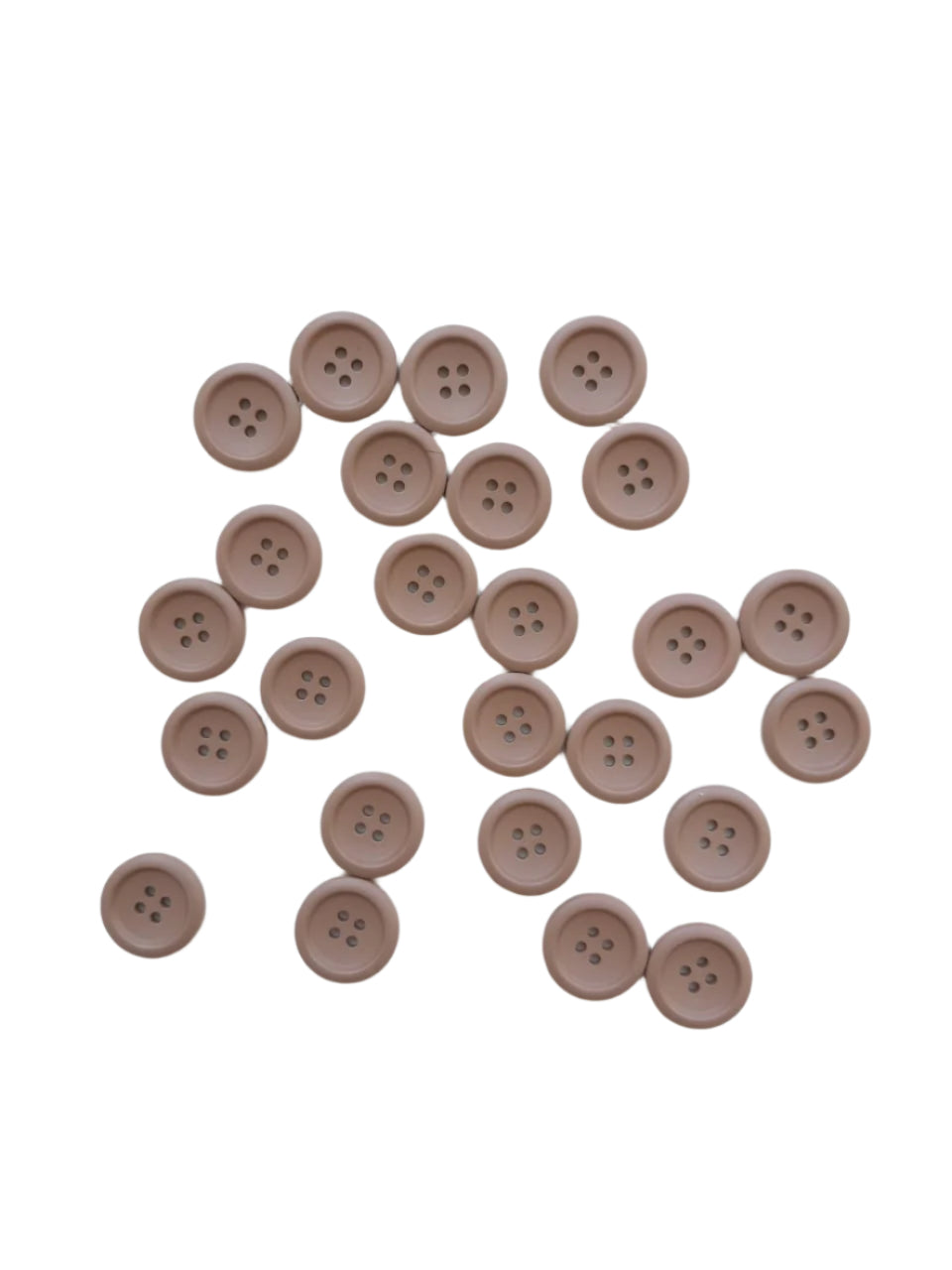 Coffee Brown Round Button