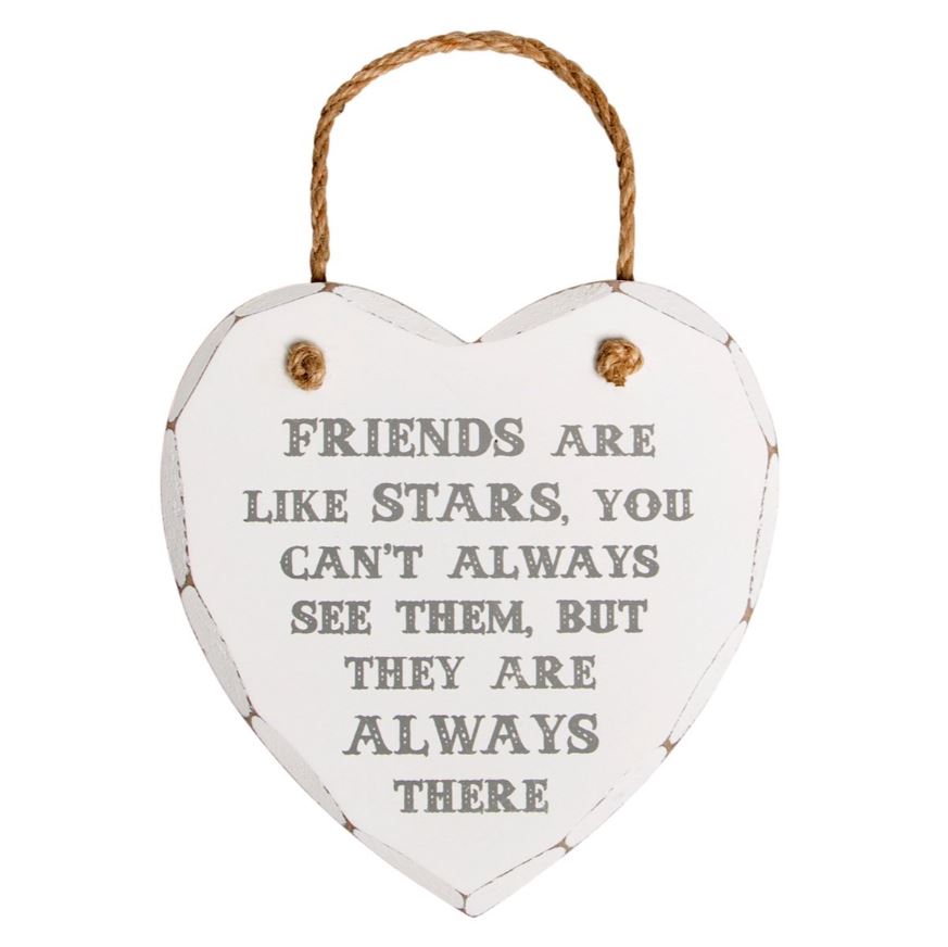 Good Friends Are Like Stars Heart Plaque