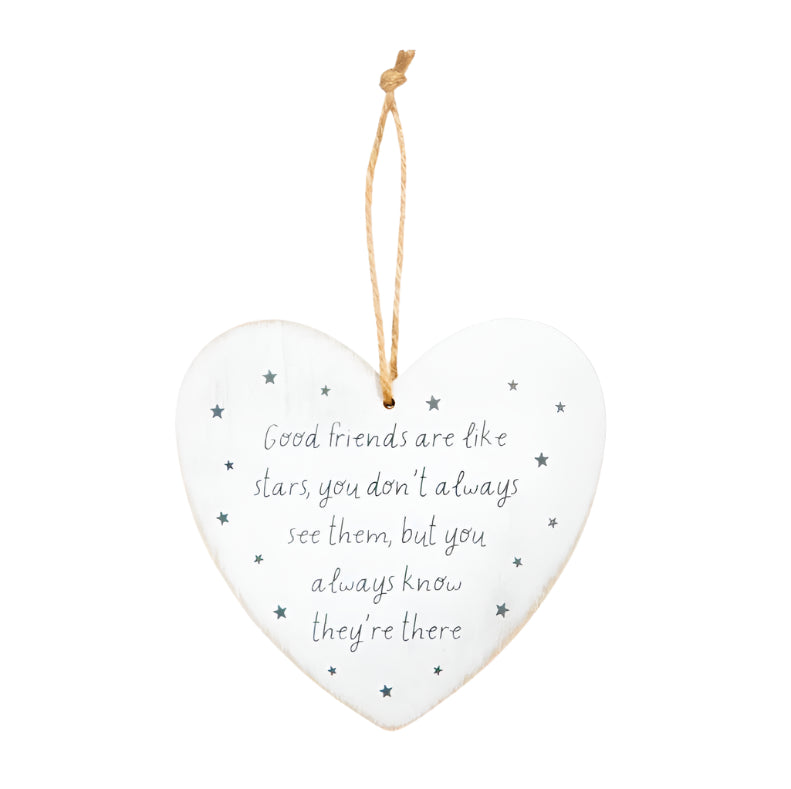 Friends Are Like Stars Heart Plaque