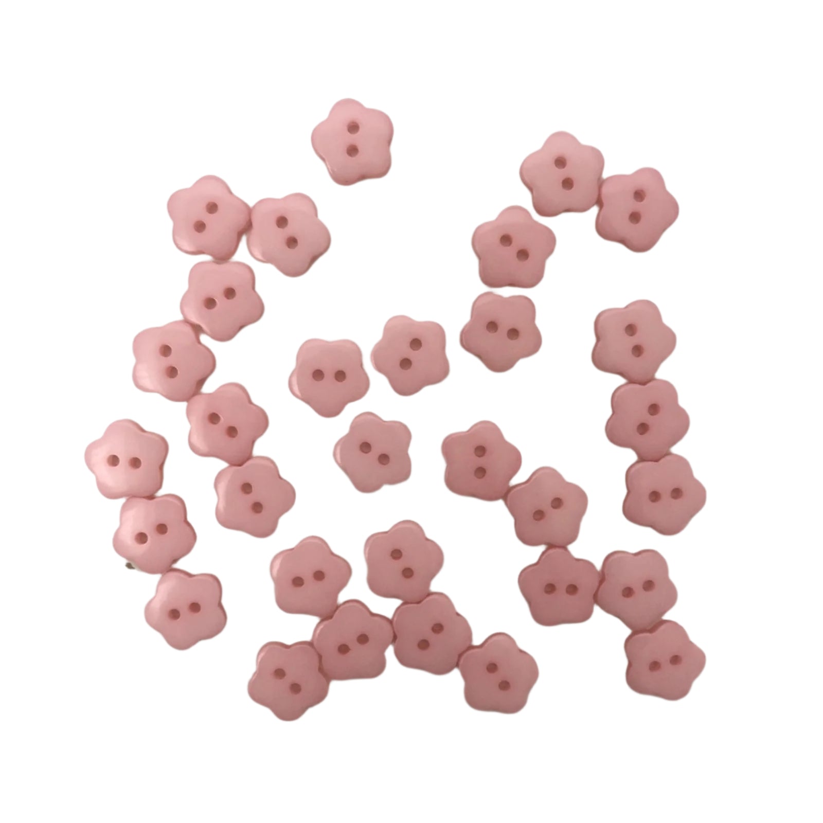 Pink Glossy Flower Button