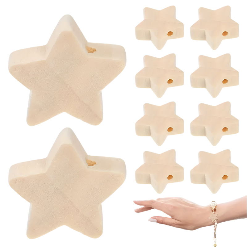 Star Wooden Beads