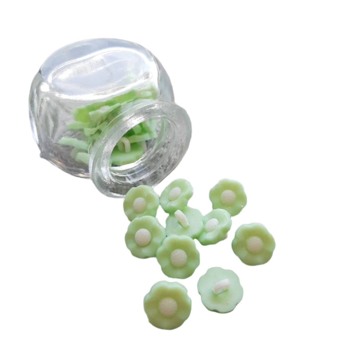 Shank Button - Flower Green