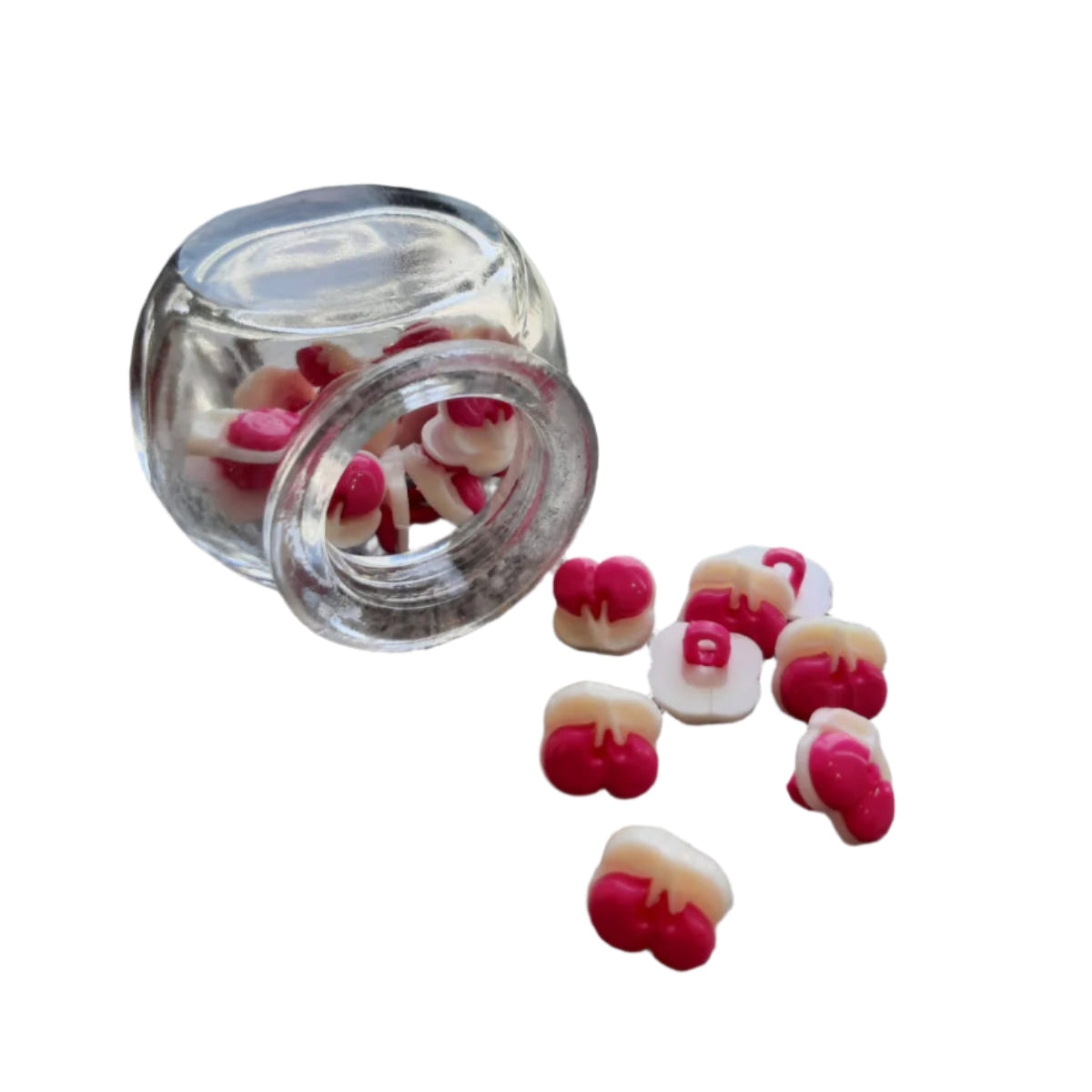 Shank Button - Cherry Pink