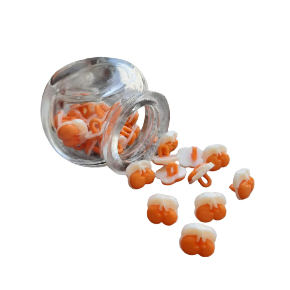 Shank Button - Cherry Orange