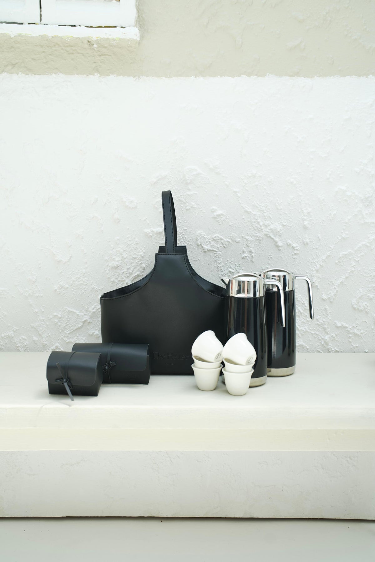 LARGE Leather Coffee Cup Pouch - 6 Cups Set
