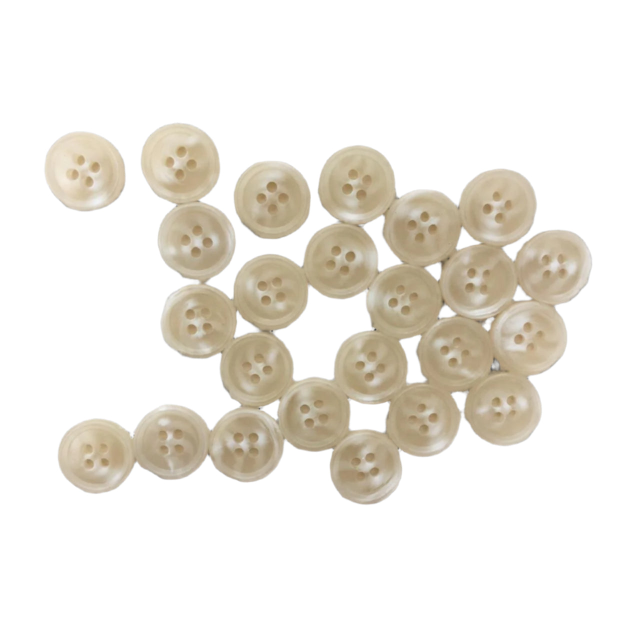 Beige with touch of White Button