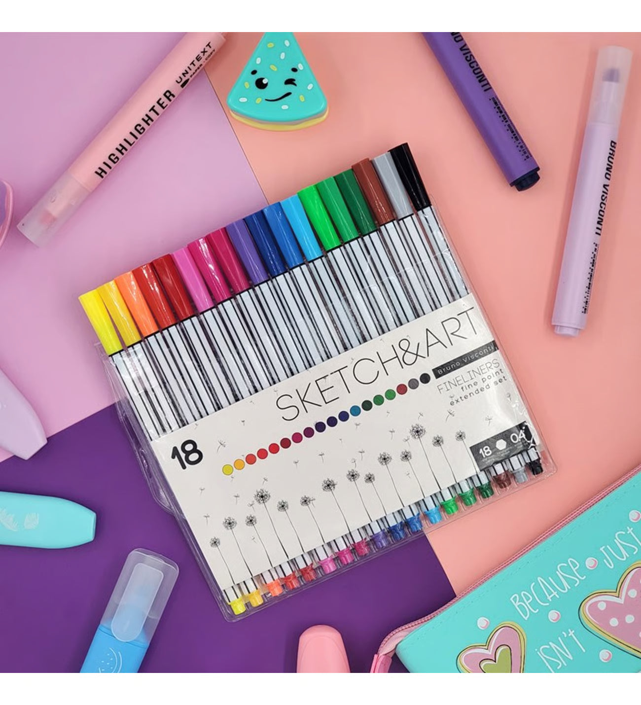 Sketch & Art - 18 pcs Fineliners