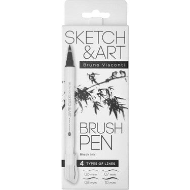Sketch & Art - 4 pcs Brush Pen