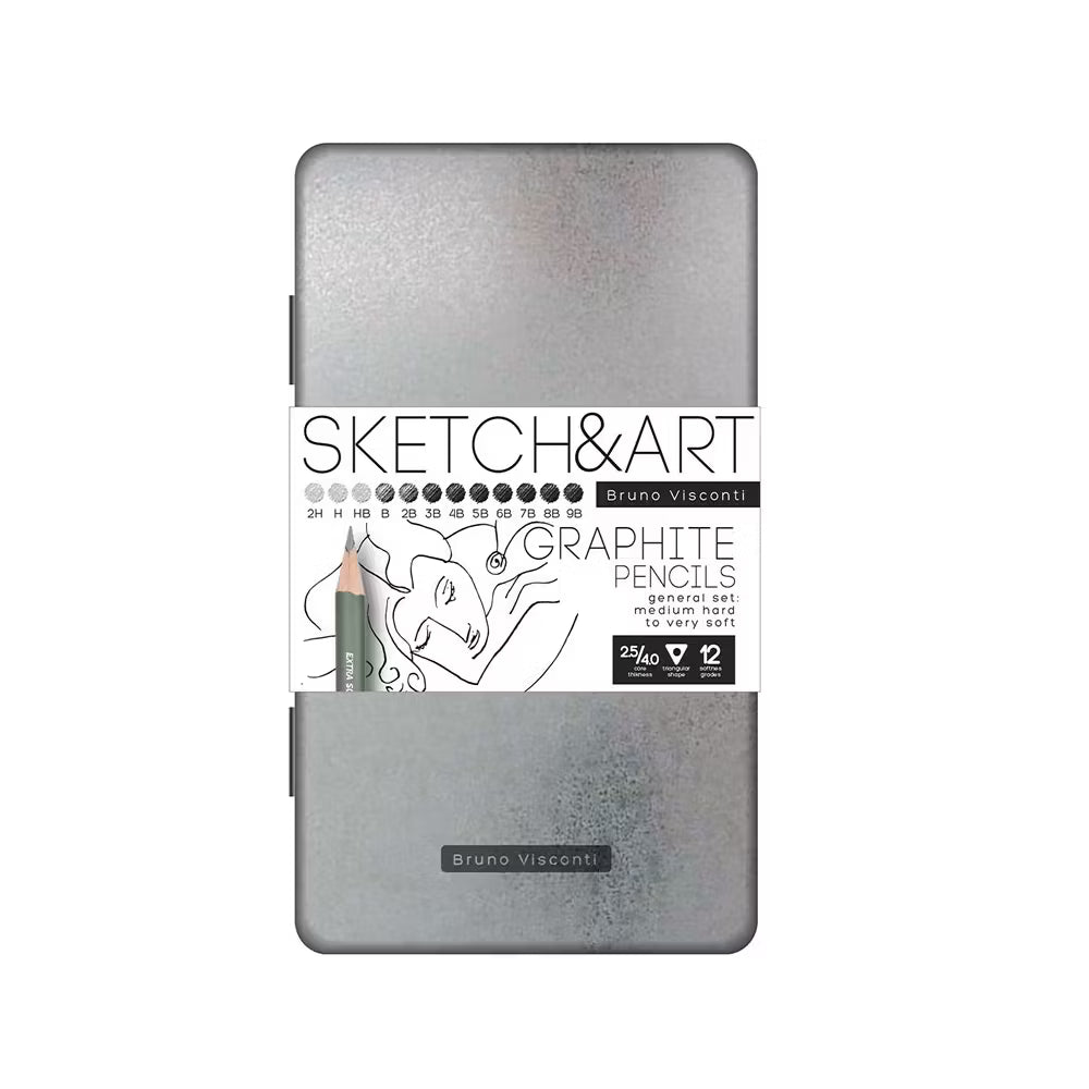 Sketch & Art - 12 pcs Medium Hard & Very Soft