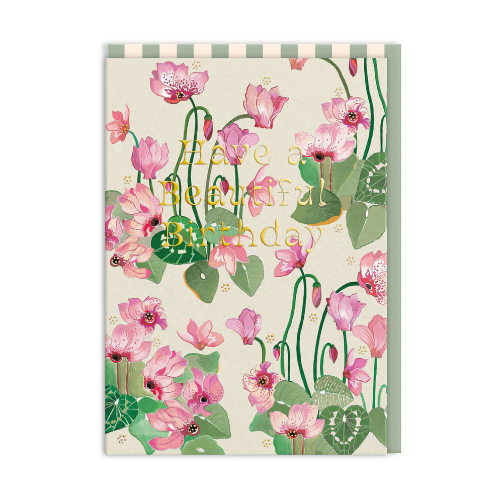 Beautiful Cyclamen - Birthday Card