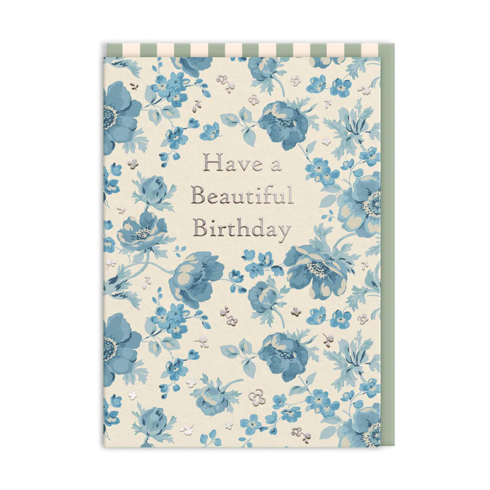 Blue Anenome Beautiful - Birthday Card