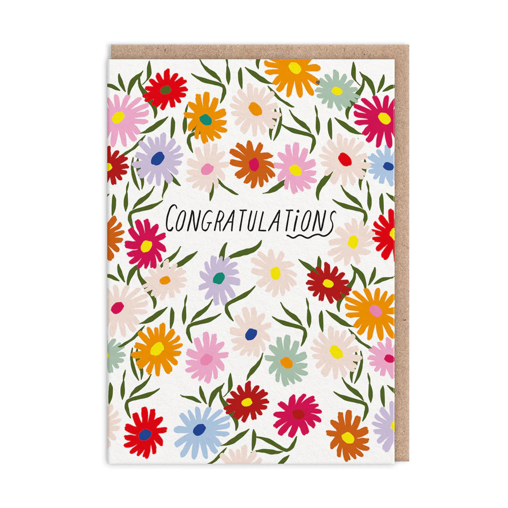 Flowers - Congratulations Card