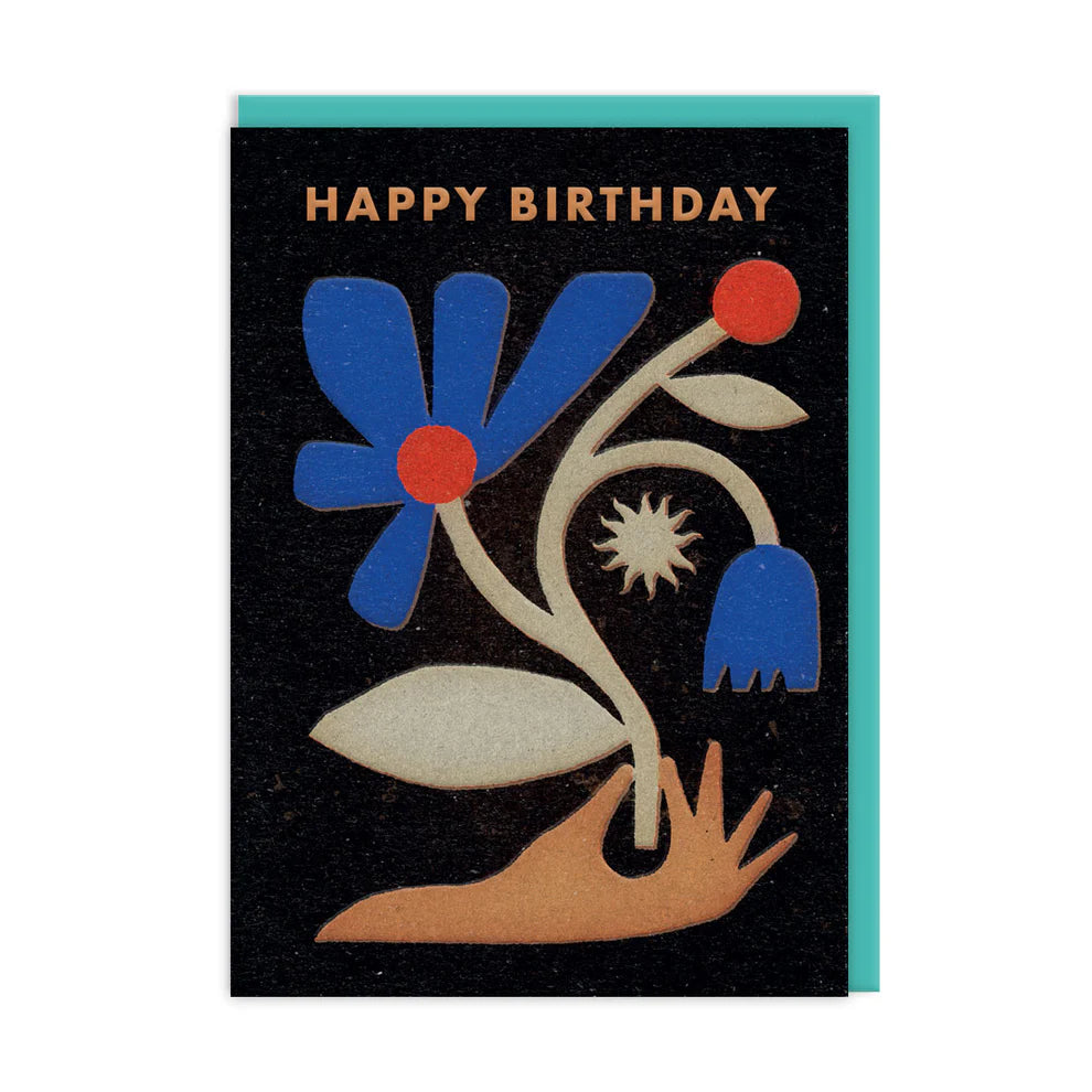 Hand With Flowers - Birthday Card