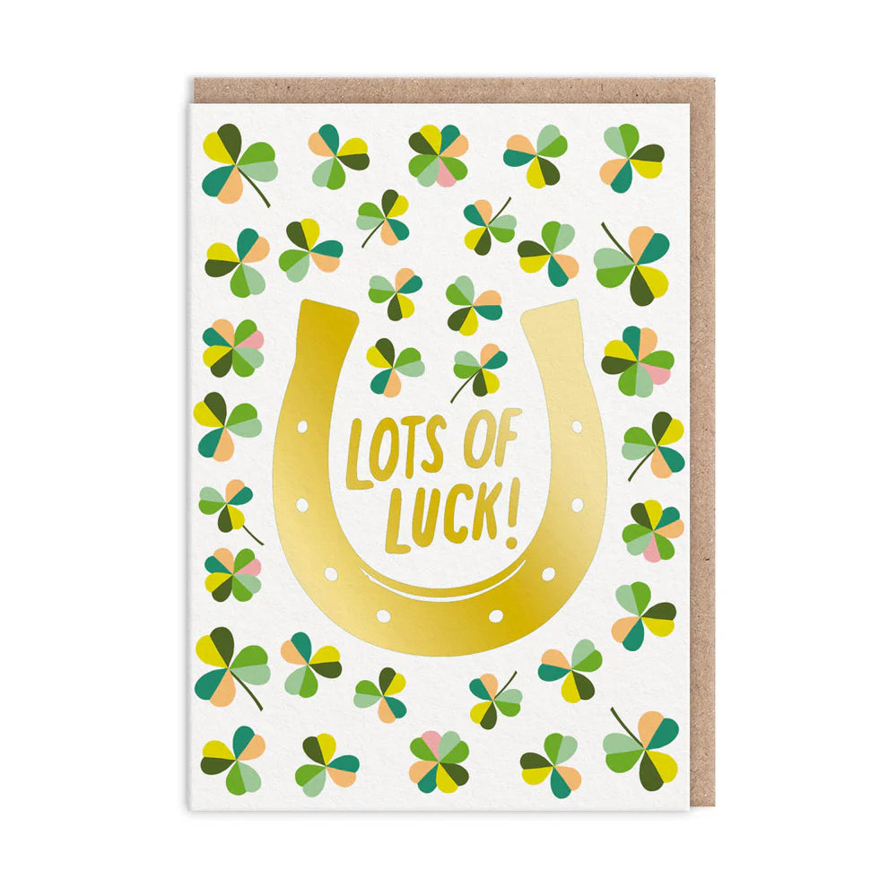 Lot's Of Luck Horseshoe - Good Luck Card