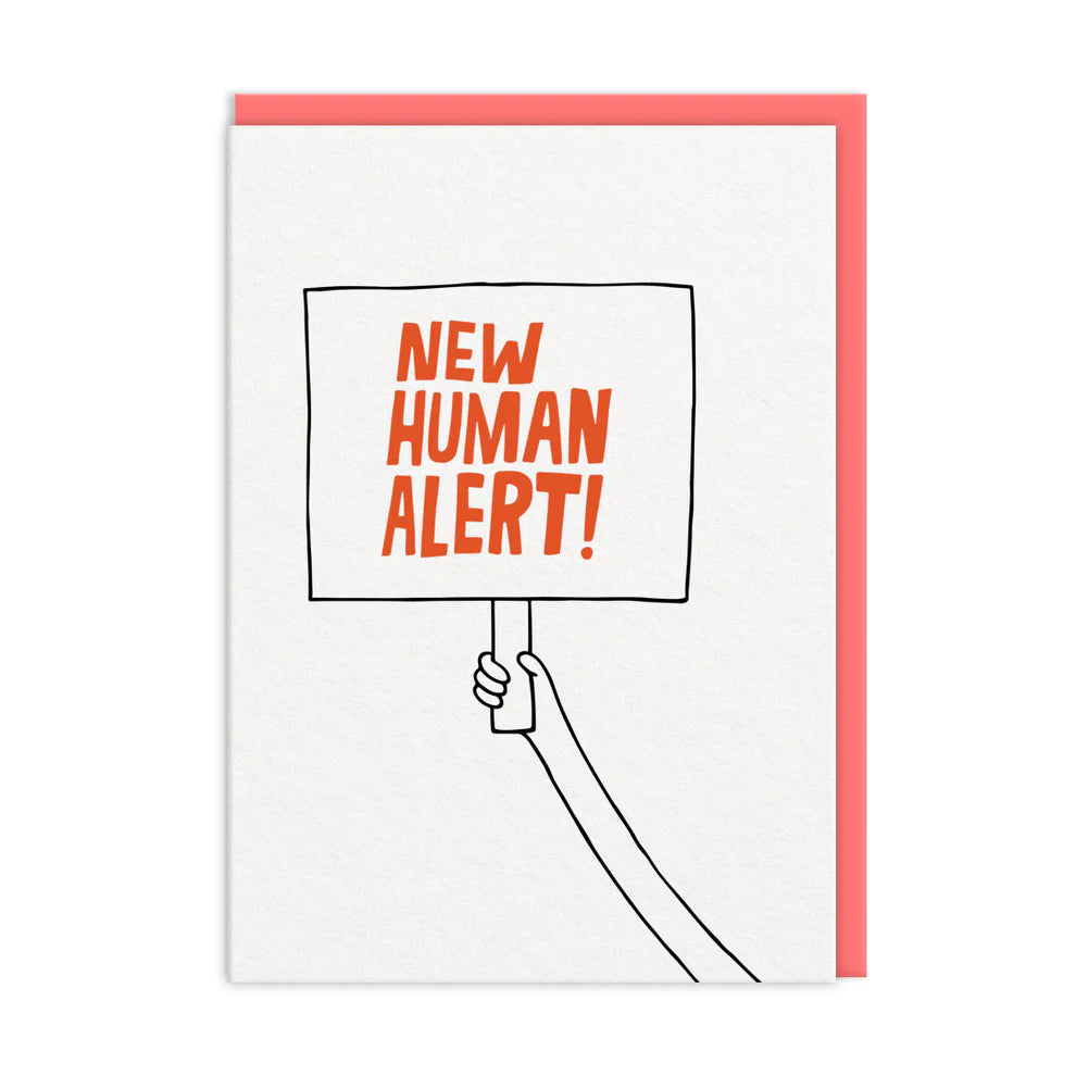 New Human Alert Placard - New Baby Card