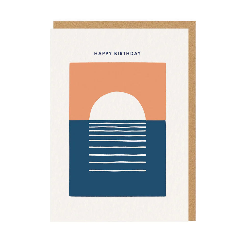 Setting Sun - Birthday Card