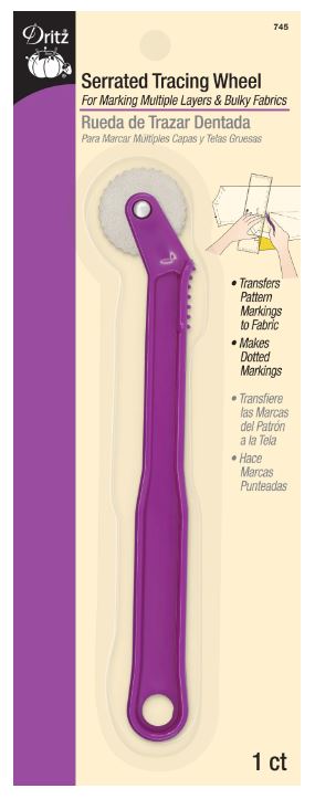 Serrated tracig wheel