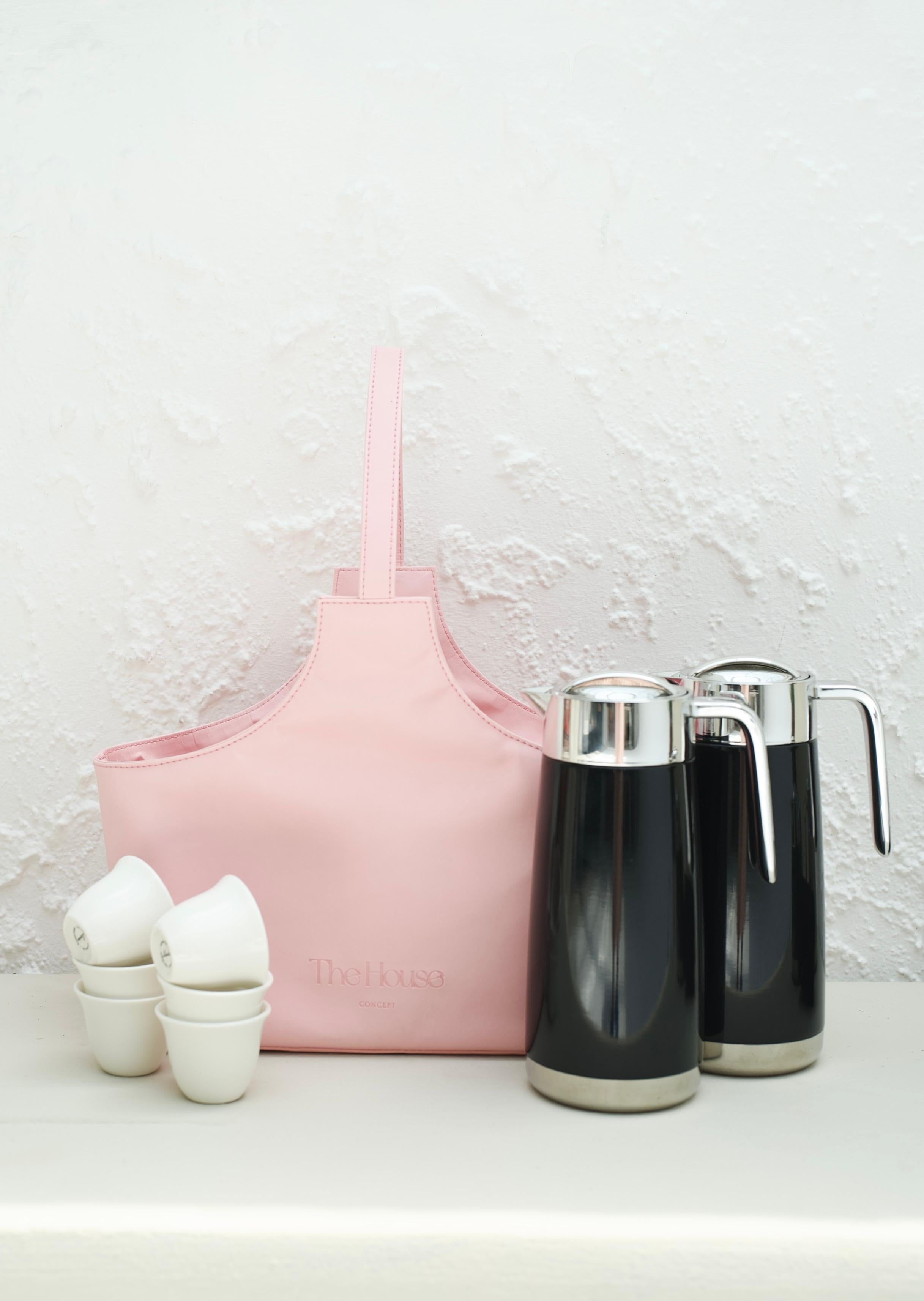 Large Leather Dallah Totebag - 2 dallah Set