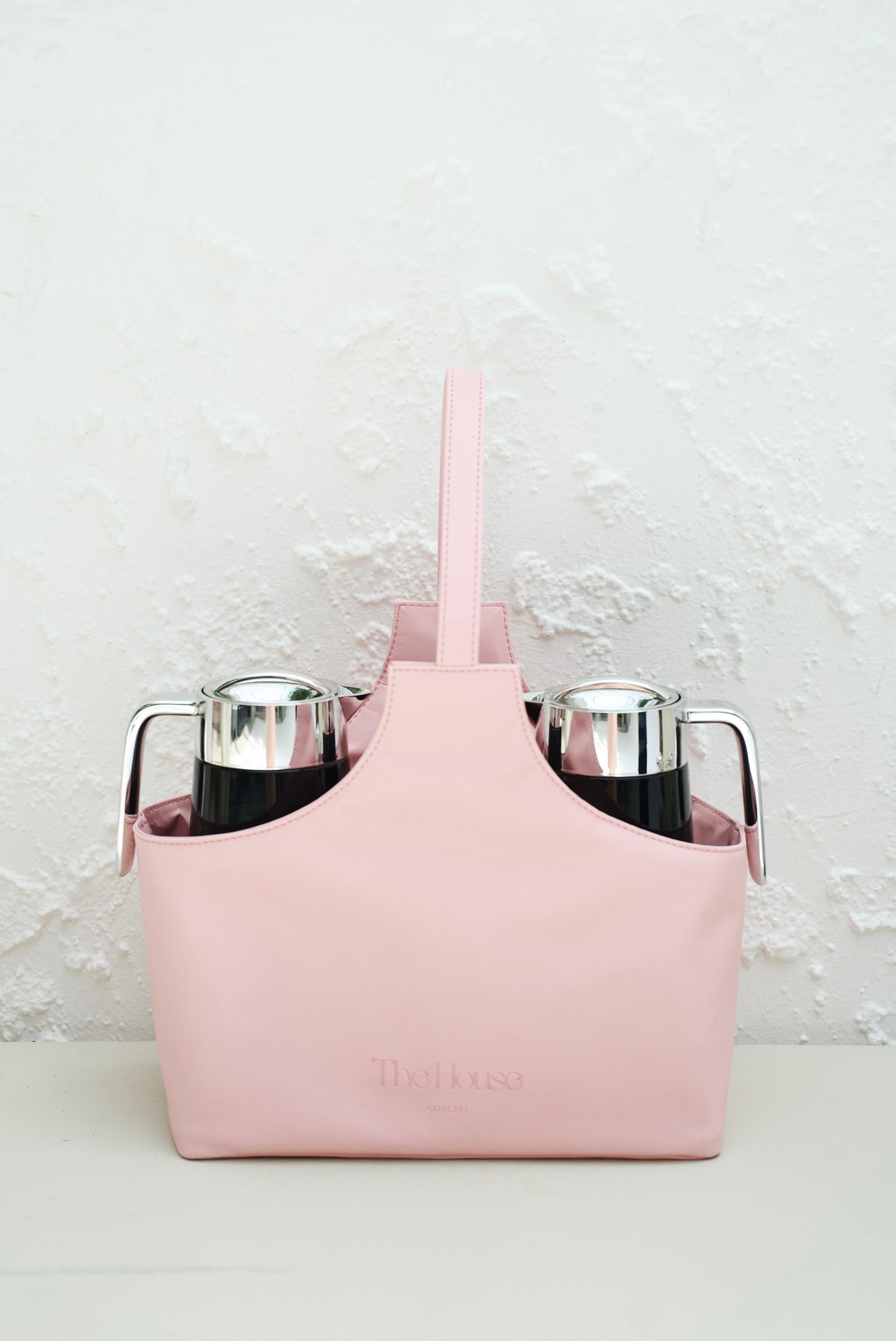 Large Leather Dallah Totebag - 2 dallah Set