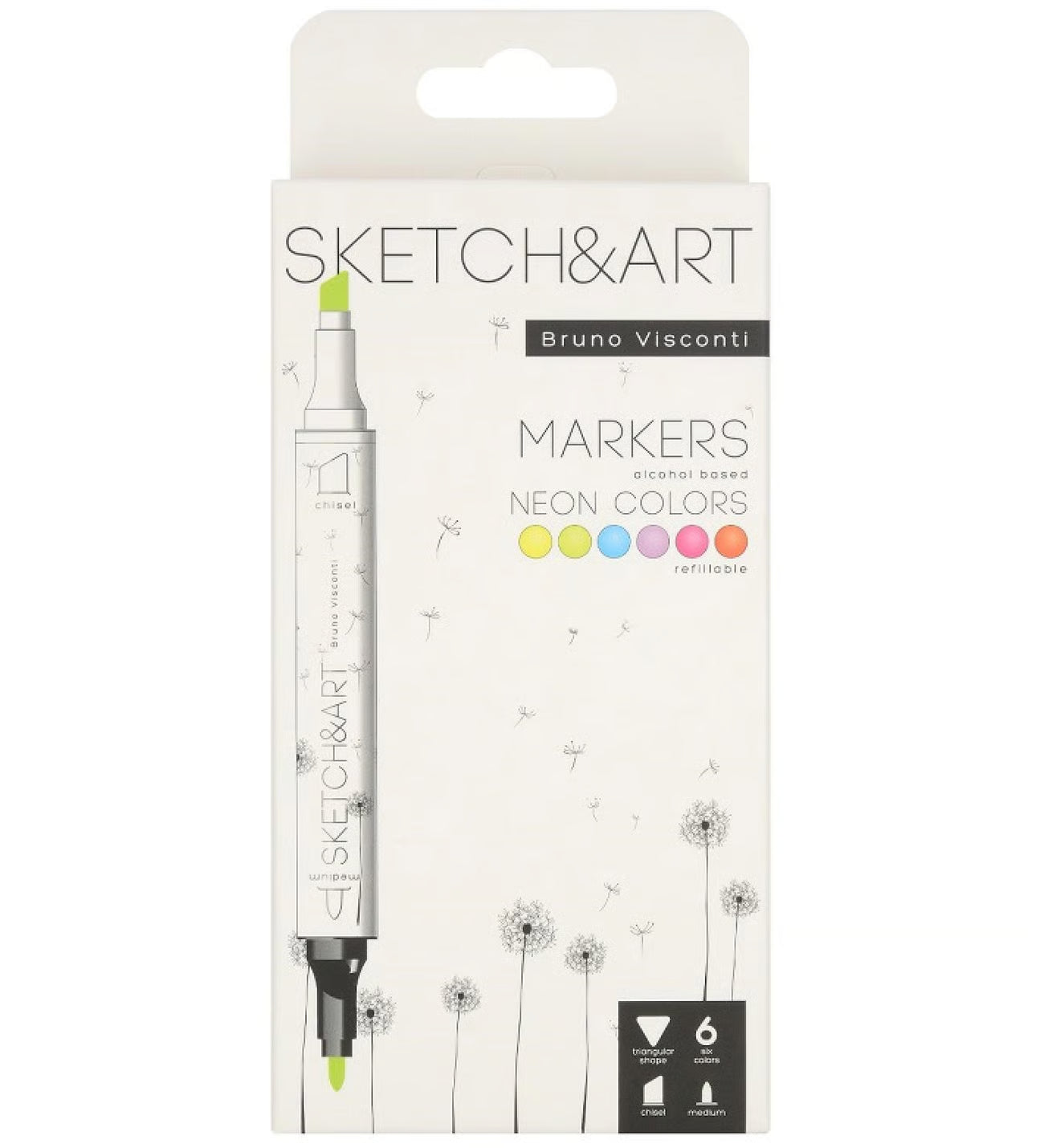 Sketch & Art - 6 pcs Neon Colors