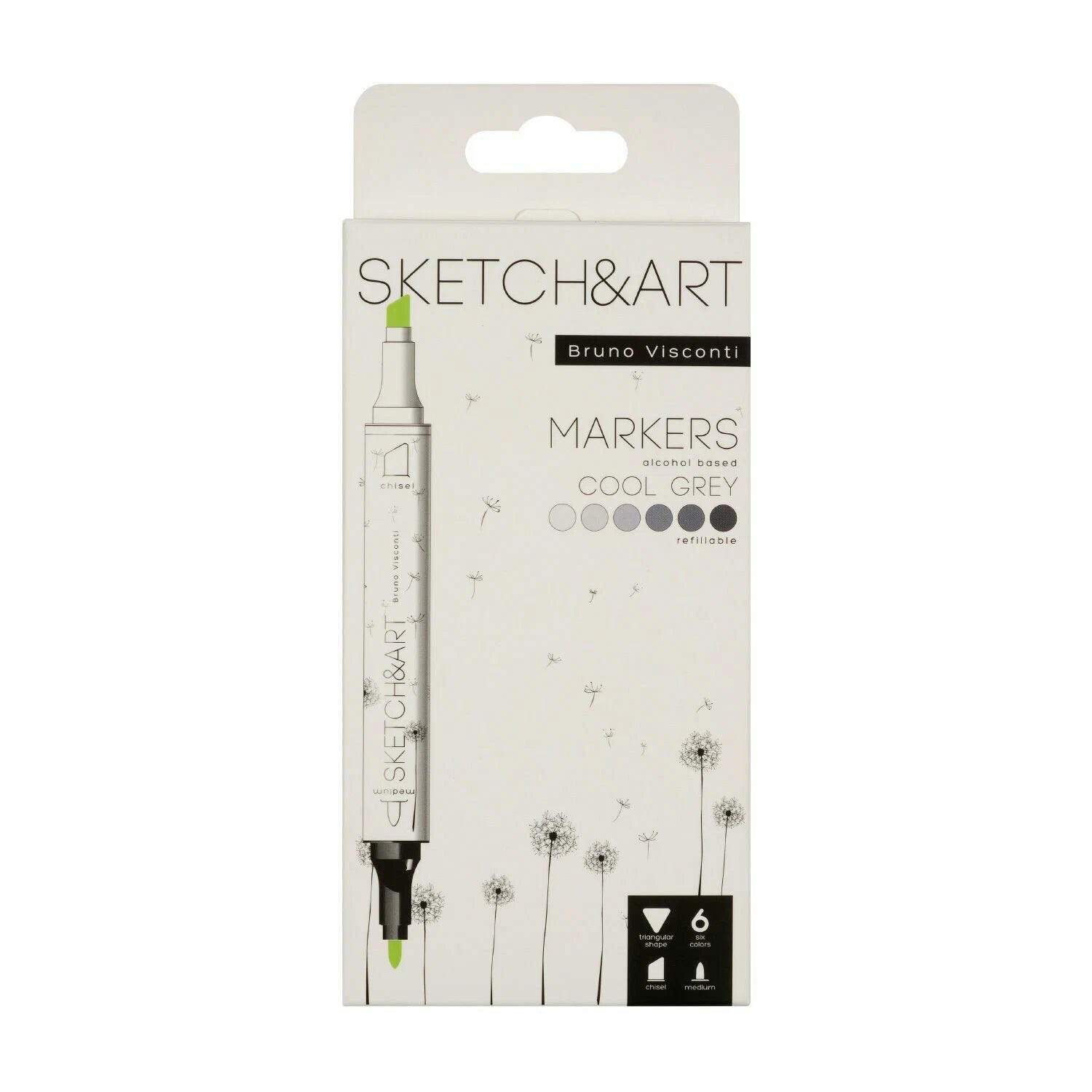 Sketch & Art - 6 pcs Cool grey